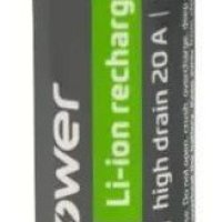 Аккумулятор Li-ion 18650 2500мАч GoPower б/б 1S 3.7V 20A без защиты плос.конт. высокотоковый (100/400)