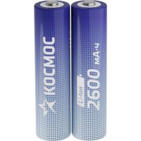 Аккумулятор Li-ion 18650 2600мАч Космос б/б 2S 3.7V без защиты (2/50)
