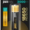 Аккумулятор Li-ion 18650 3000мАч Jazzway 1xBL 3.7V с защитой выс.конт. (10)