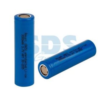 Аккумулятор Li-ion 18650 3000мАч Rexant б/б 1S 3.7V без защиты плос.конт. (10)