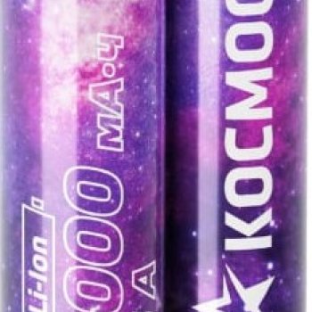 Аккумулятор Li-ion 18650 3000мАч Космос б/б 2S 3.7V 15A без защиты плос.конт. высокотоковый (2/50)