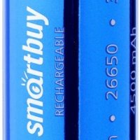 Аккумулятор Li-ion 26650 4500мАч SmartBuy б/б 1S 3.7V без защиты плос.конт. (25/200)