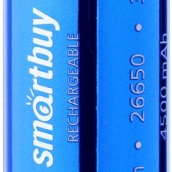 Аккумулятор Li-ion 26650 4500мАч SmartBuy б/б 1S 3.7V без защиты плос.конт. (25/200)