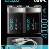 Аккумулятор Li-ion 6LR61 4100мАч Фаzа 2xBL USB-C +кабель (20)