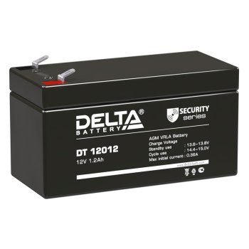 Аккумулятор Delta VRLA12- 1,2 (12V, 1,2Ah, 97x43x52мм) (20)