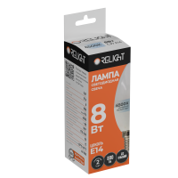 Лампа диодная свеча С37 8Вт E14 6500К 800Лм Relight (100)