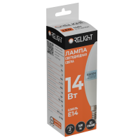 Лампа диодная свеча С37 14Вт E14 6500К 1400Лм Relight (10/100)