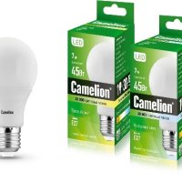 Лампа диодная A60  7Вт Е27 4500К 550Лм Camelion (10/100)