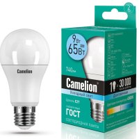 Лампа диодная A60  9Вт Е27 4500К 720Лм Camelion (10)