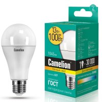 Лампа диодная A60 13Вт Е27 3000К 1045Лм Camelion (10)*