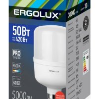 Лампа диодная HP 50Вт Е27/Е40 6500К 5000Лм d120x212мм Ergolux PRO (10)