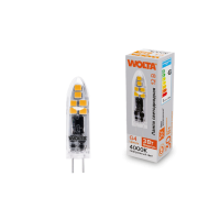 Лампа диодная G4 12В 3Вт JC 4000K 240Лм Wolta