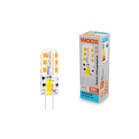 Лампа диодная G4 12В 3Вт JC 6500K 240Лм Wolta