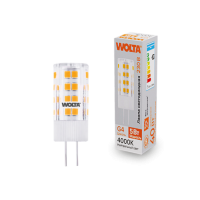 Лампа диодная G4 5Вт JC 4000K 460Лм Wolta