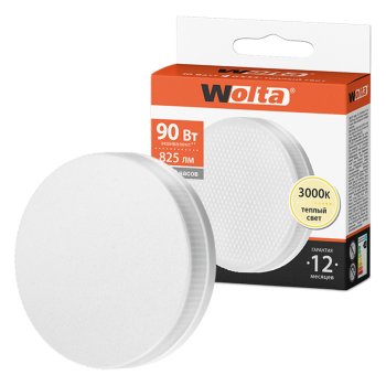 Лампа диодная GX53 10Вт 3000К 825Лм Wolta (50)