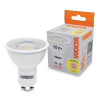 Лампа диодная PAR16 GU10 10Вт 3000K 800Лм линза Wolta