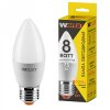 Лампа диодная свеча  8Вт Е27 3000К 640Лм Wolta LX (50)