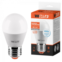 Лампа диодная шар G45 12Вт Е27 4000К 1050Лм Wolta (50)