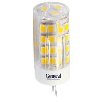 Лампа диодная G4 220В 5Вт 4500К 360Лм General пластик (5/100)