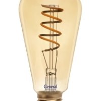Лампа филамент ST64  7Вт Е27 2700К 540Лм General золотой спираль (5)
