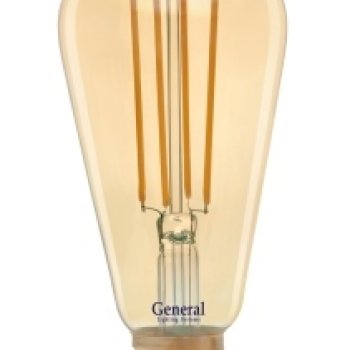 Лампа филамент ST64 10Вт Е27 2700К 810Лм General золотой (20)