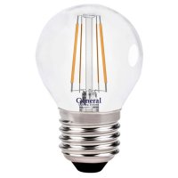 Лампа филамент шар G45  7Вт Е27 4500К 540Лм General (10/100)