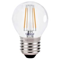 Лампа филамент шар G45  8Вт Е27 4500К 640Лм General (10/100)