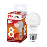 Лампа диодная A60  8Вт 230В Е27 6500К 760Лм IN HOME