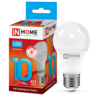 Лампа диодная A60 10Вт Е27 4000К 900Лм InHome (10)