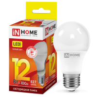 Лампа диодная A60 12Вт Е27 3000К 1080Лм InHome (10)