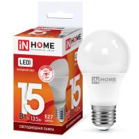 Лампа диодная A60 15Вт Е27 6500К 1430Лм InHome (10)