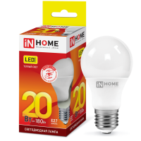 Лампа диодная A60 20Вт Е27 3000К 1800Лм InHome (10)