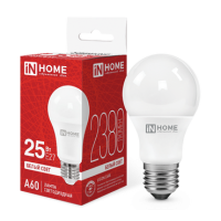 Лампа диодная A60 25Вт Е27 4000К 2380Лм InHome (10)