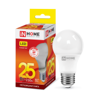 Лампа диодная A65 25Вт Е27 3000К 2250Лм InHome (10)