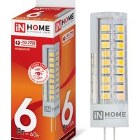 Лампа диодная G4  6Вт 6500К 540Лм пластик InHome (10)
