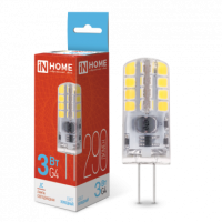 Лампа диодная G4 12В  3Вт 6500К 290Лм Inhome (10)