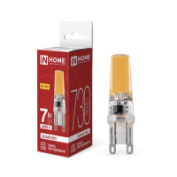 Лампа диодная G9 7Вт 4000К 730Лм COB силикон InHome