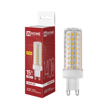 Лампа диодная G9 15Вт 4000К 1400Лм пластик Inhome