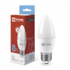 Лампа диодная свеча  8Вт Е27 6500К 600Лм InHome (10)