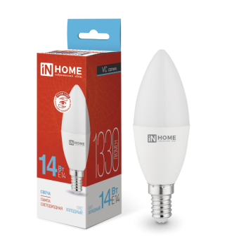 Лампа диодная свеча 14Вт Е14 6500К 1330Лм Inhome (10)