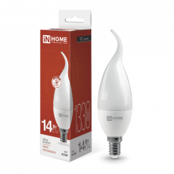Лампа диодная свеча на ветру 14Вт Е14 4000К 1330Лм Inhome (10)