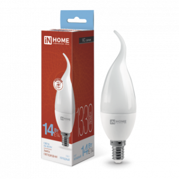 Лампа диодная свеча на ветру 14Вт Е14 6500К 1330Лм InHome (10)