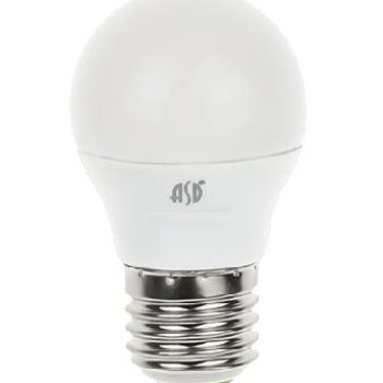 Лампа диодная шар G45  7.5Вт Е27 4000К 600Лм ASD (10)*