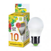 Лампа диодная шар G45 10Вт Е27 3000К 900Лм ASD (10)