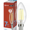 Лампа филамент свеча  7Вт Е14 6500К 630Лм InHome (10)