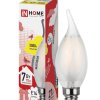 Лампа филамент свеча на ветру  5Вт Е14 4000К 450Лм матовая InHome (10)