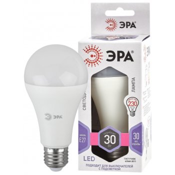 Лампа диодная A65 30Вт Е27 6000К 2400Лм Эра (10)