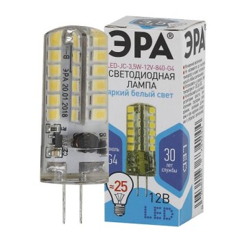 Лампа диодная G4 12В  3.5Вт 4000К 280Лм Эра (100)