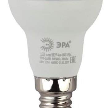 Лампа диодная R39  4Вт Е14 4000К 350Лм Эра (10)