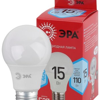 Лампа диодная A60 15Вт Е27 4000К 1200Лм Эра Red Line (10)